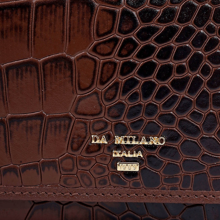 Croco Leather Ladies Wallet - Date