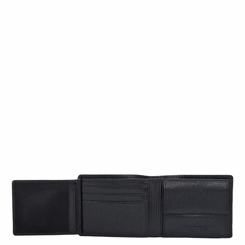 Black Bifold Leather Mens Wallet