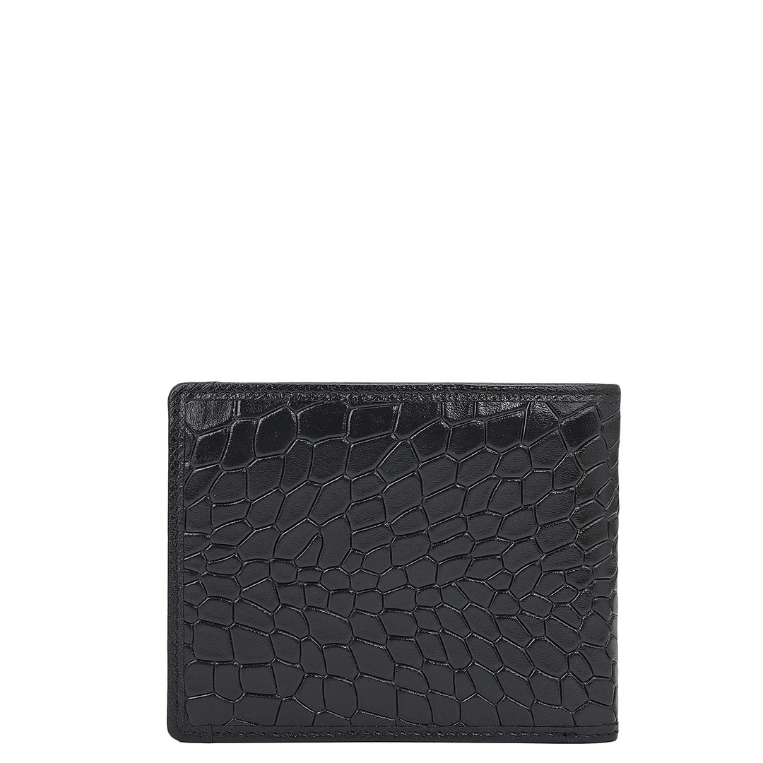 Black Bifold Leather Mens Wallet