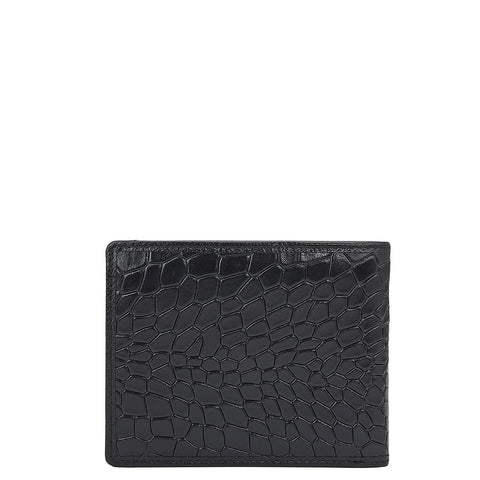Black Bifold Leather Mens Wallet