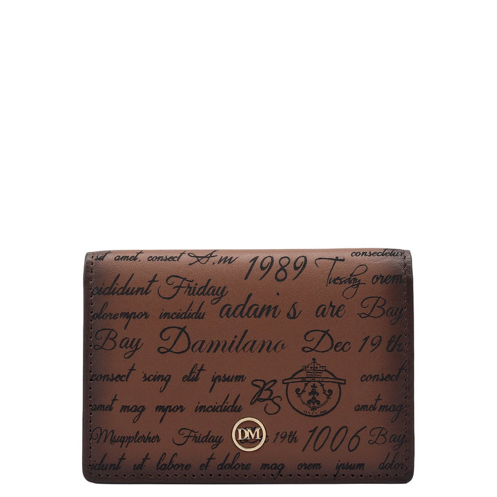 4 Slots Leather Card Case - Cognac