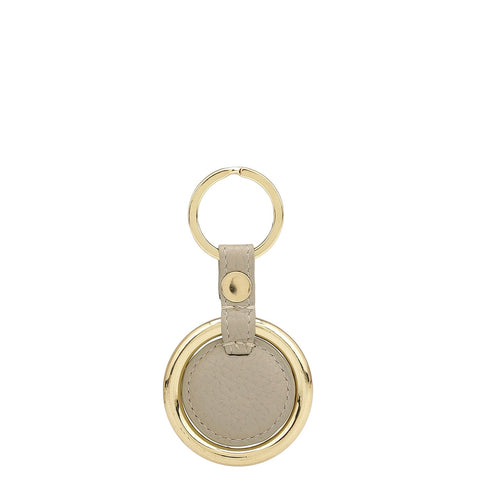 Wax Leather Key Chain - Khaki