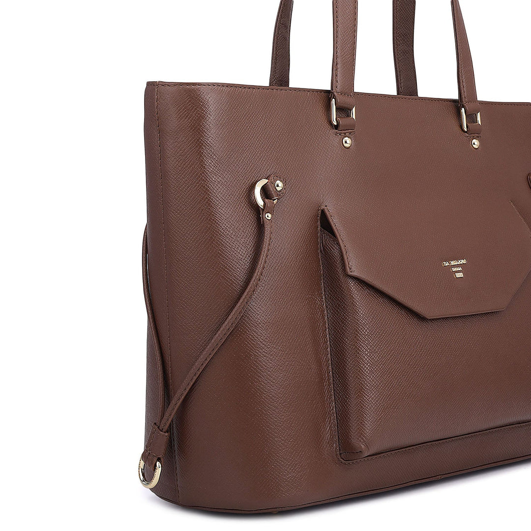 Large Franzy Leather Tote - Date