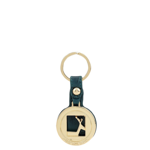 Croco Leather Key Chain - Ocean