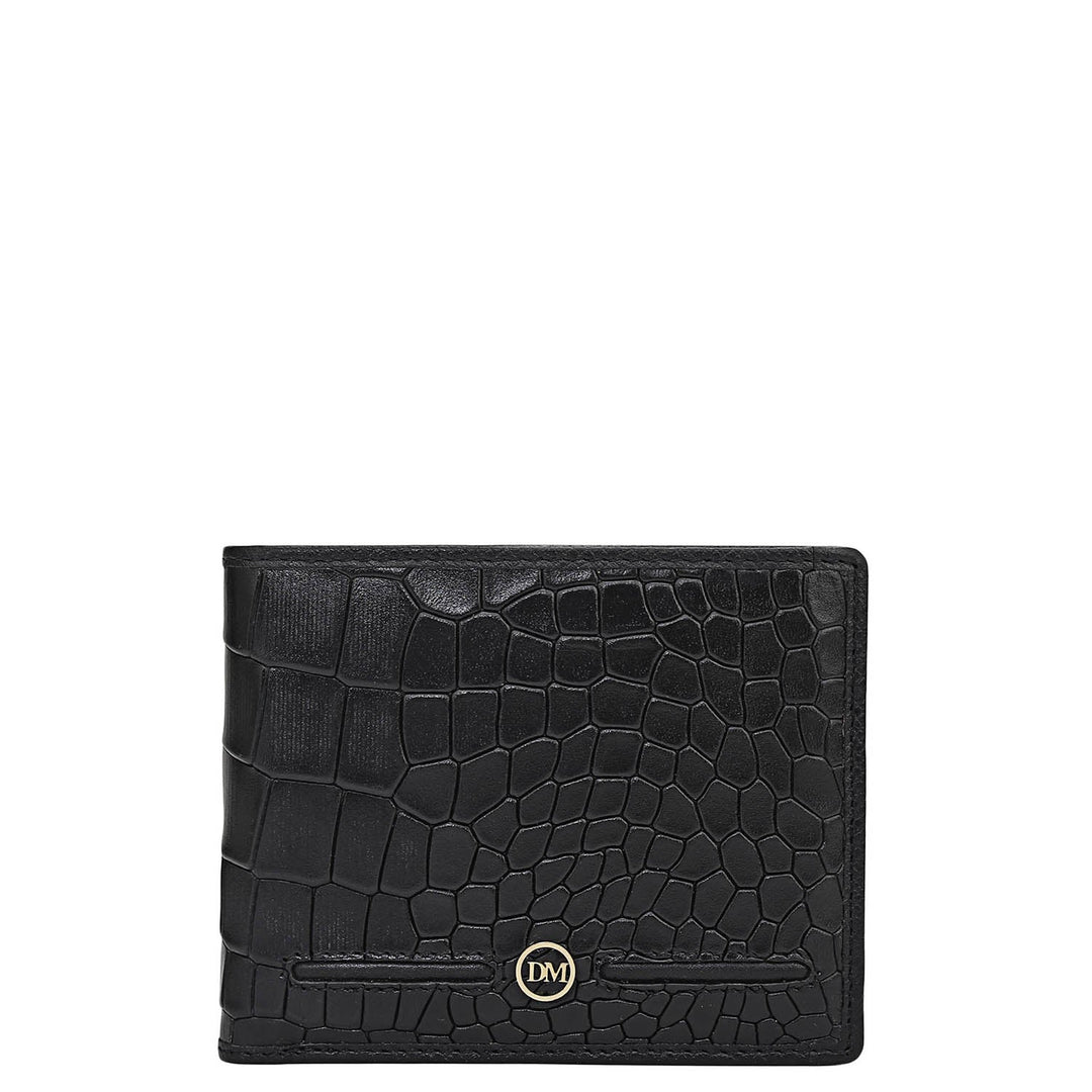 Black Bifold Leather Mens Wallet