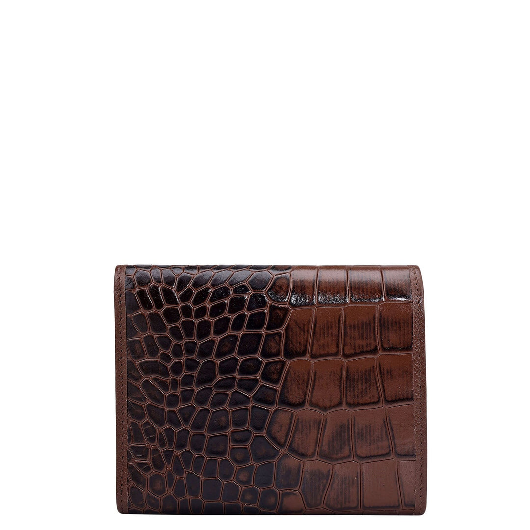 Croco Leather Ladies Wallet - Date