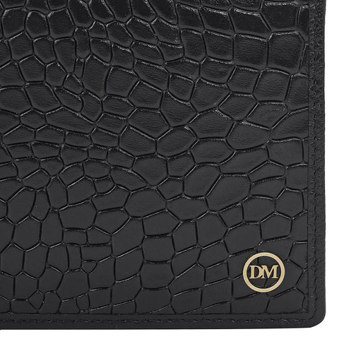 Black Bifold Leather Mens Wallet