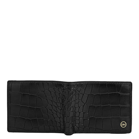 Black Bifold Leather Mens Wallet