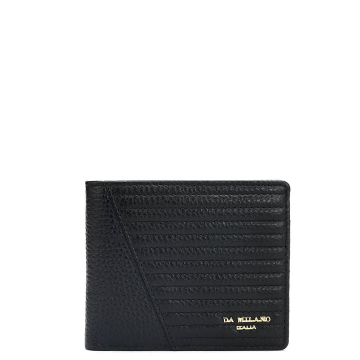 Black Bifold Leather Mens Wallet