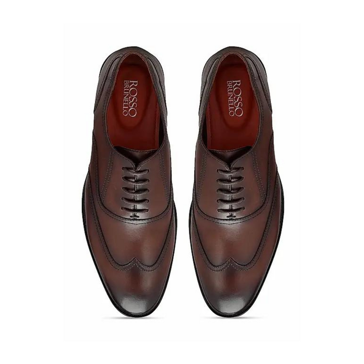 Coffee Leather Derby Shoes