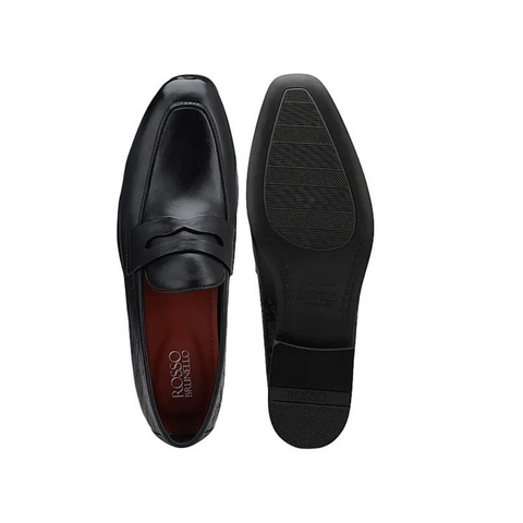 Black Signato Leather Loafers