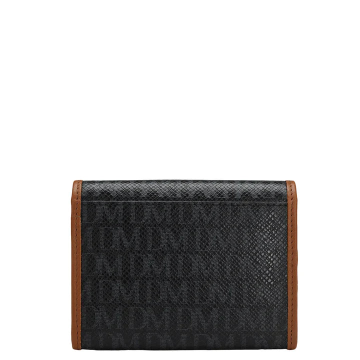 Monogram Leather Card Case - Black