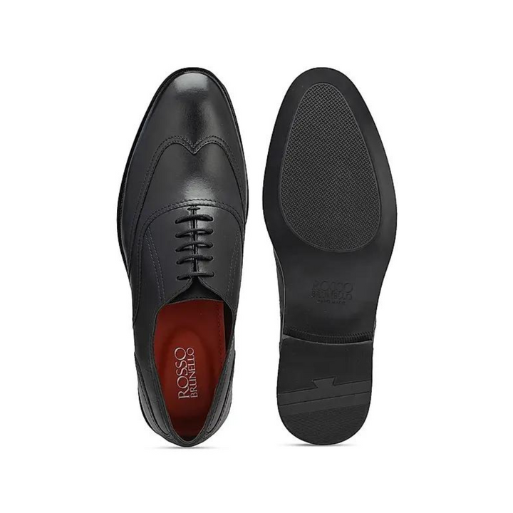 Black Leather Derby Shoes