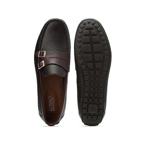 Coffee Monk Strap Style Moccasins