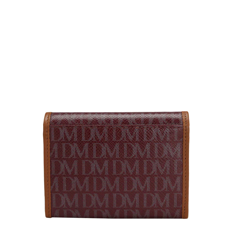 Monogram Leather Card Case - Blood Stone