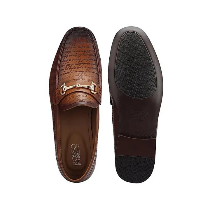 Tan Signato Leather Loafers