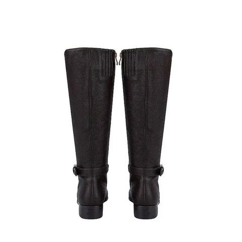 Brown Knee High Studded Boots