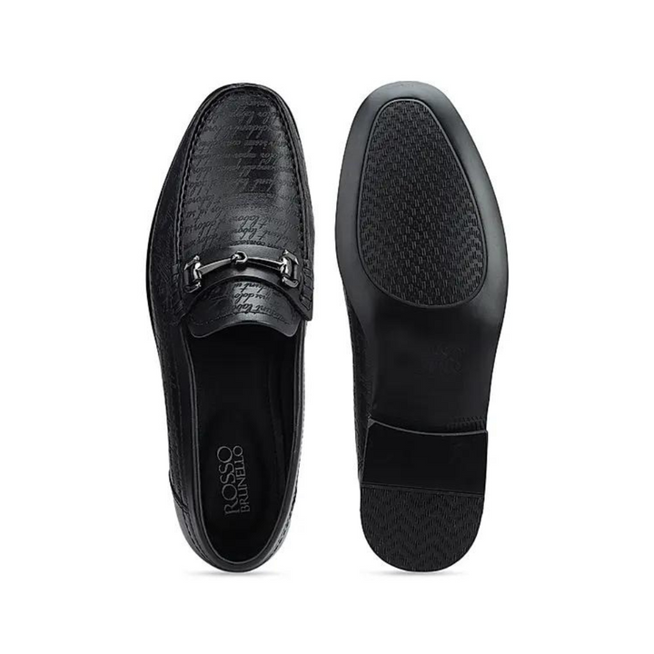 Black Signato Leather Loafers