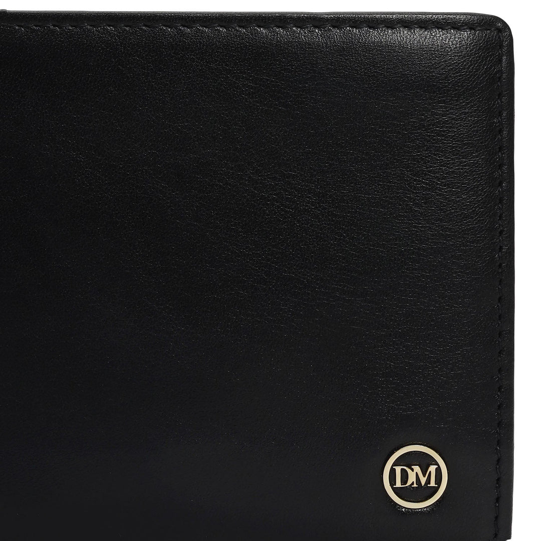 Black Bifold Leather Mens Wallet