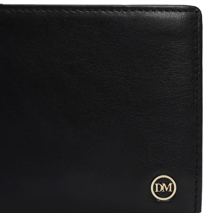 Black Bifold Leather Mens Wallet