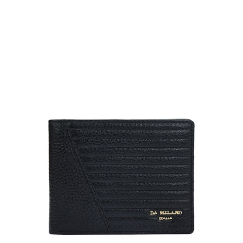 Black Bifold Leather Mens Wallet