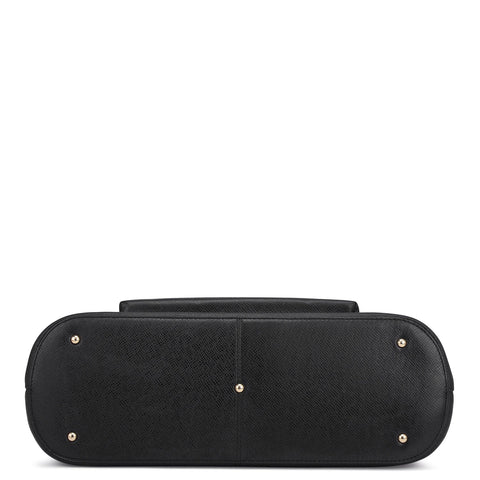 Large Franzy Leather Tote - Black
