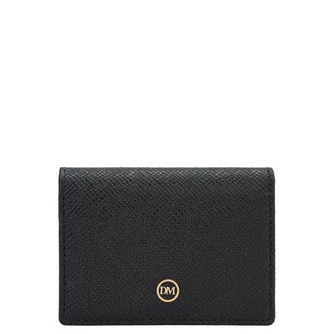 5 Slots Leather Card Case - Black