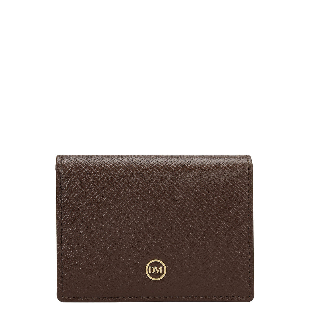 5 Slots Leather Card Case - Walnut