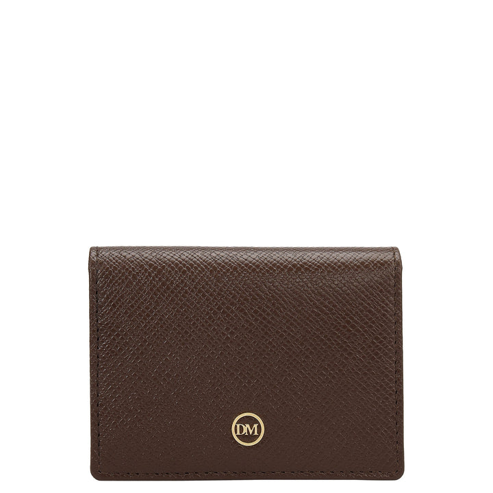 5 Slots Leather Card Case - Walnut