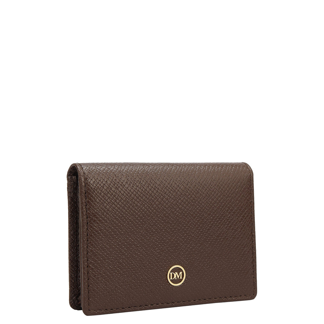 5 Slots Leather Card Case - Walnut