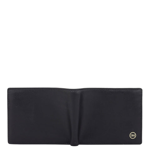 Black Bifold Leather Mens Wallet