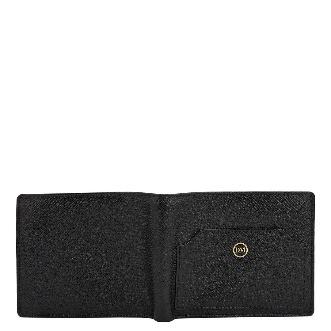 Black Bifold Leather Mens Wallet