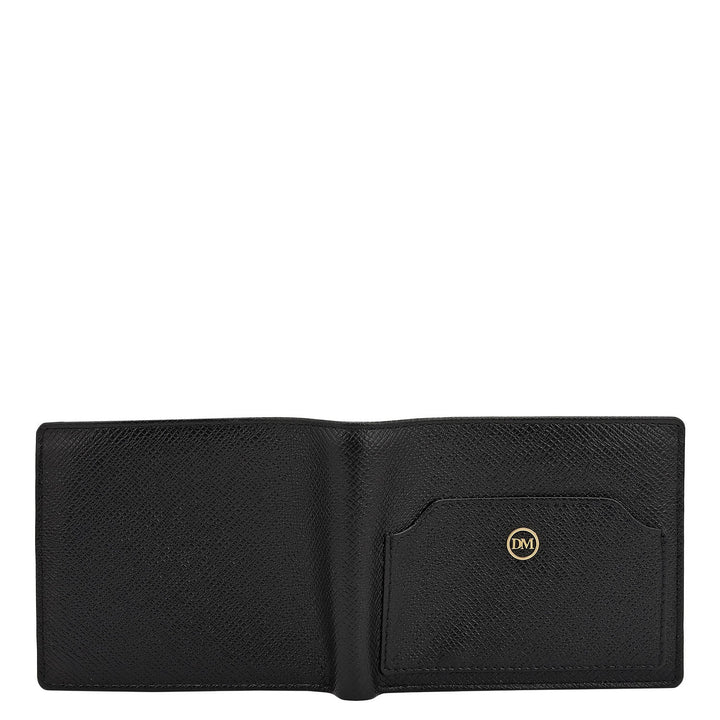 Black Bifold Leather Mens Wallet