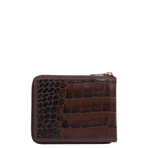 Croco Leather Ladies Wallet - Date