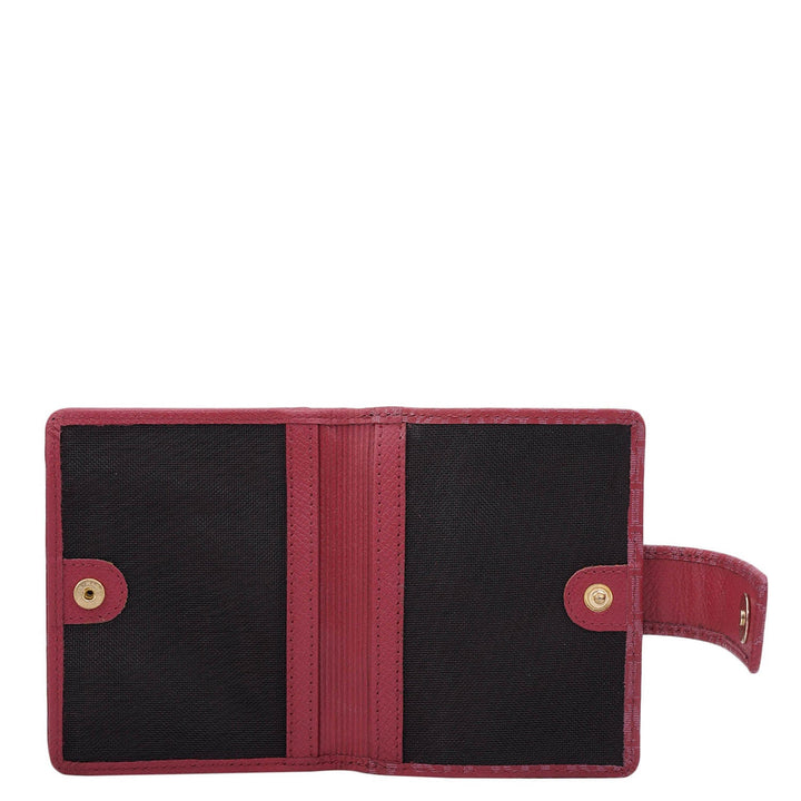 Monogram Leather Ladies Wallet - Plumberry