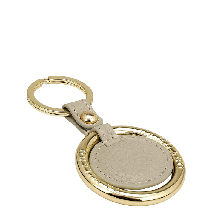 Wax Leather Key Chain - Khaki