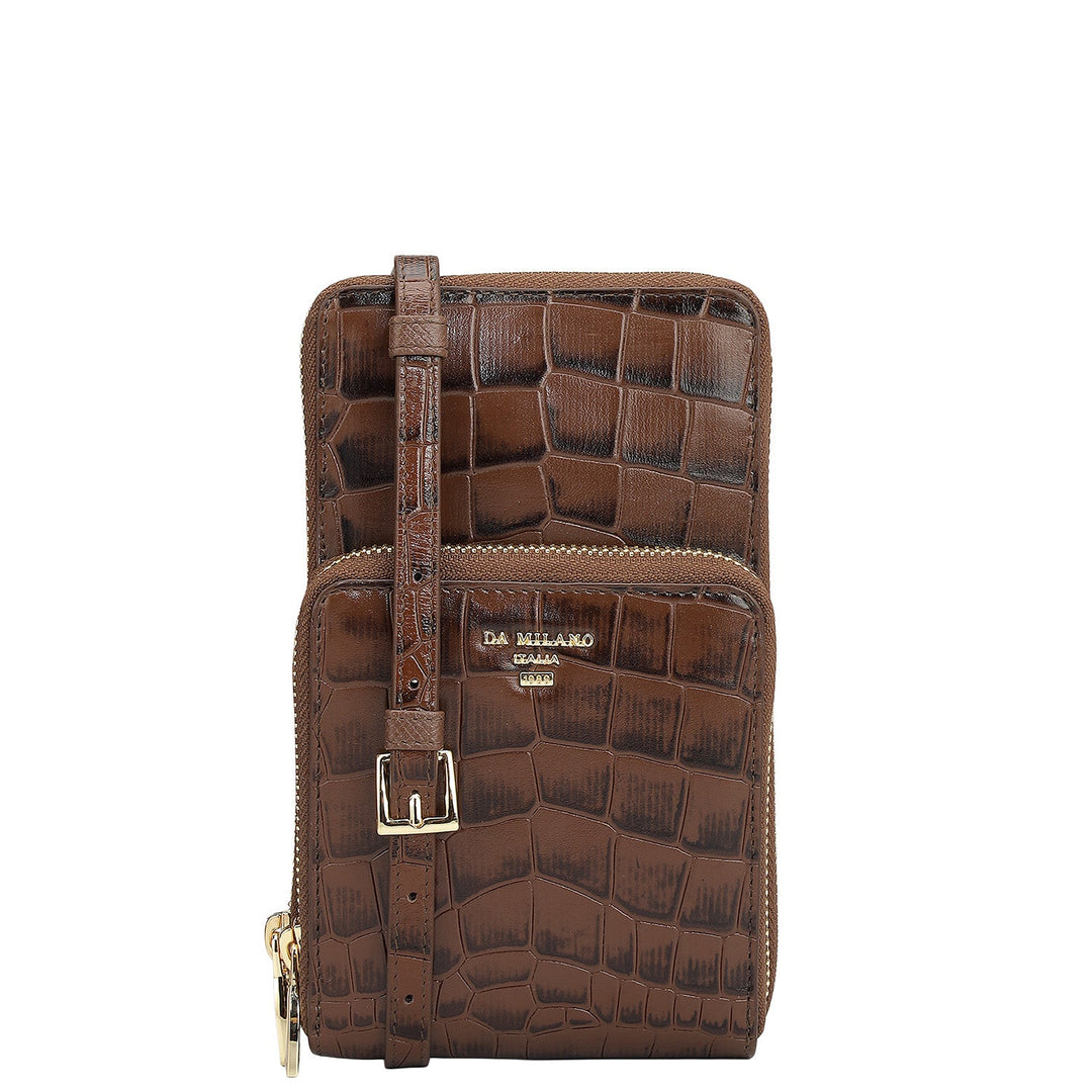 Croco Leather Crossbody - Date