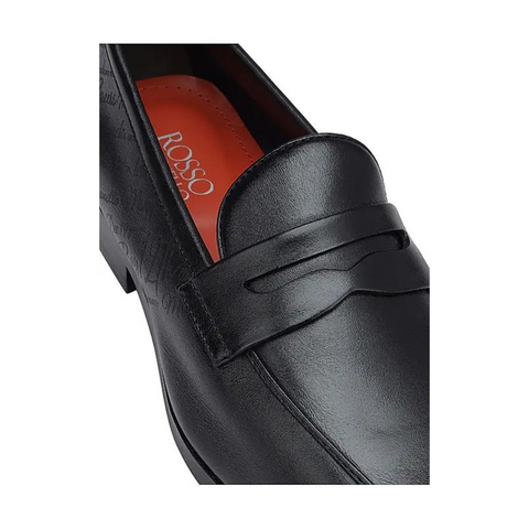 Black Signato Leather Loafers