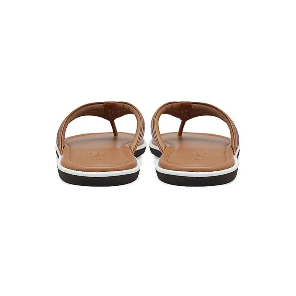 Tan Thong Leather Slippers