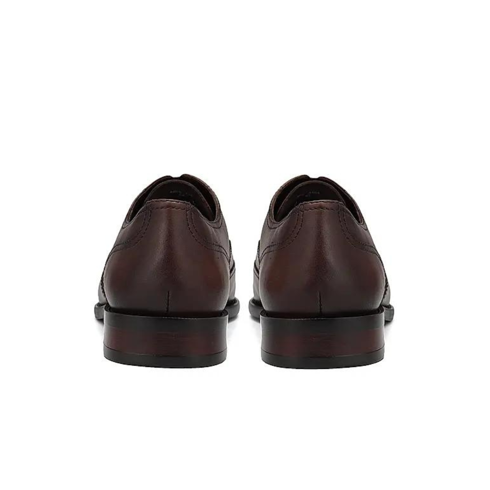 Coffee Leather Derby Shoes