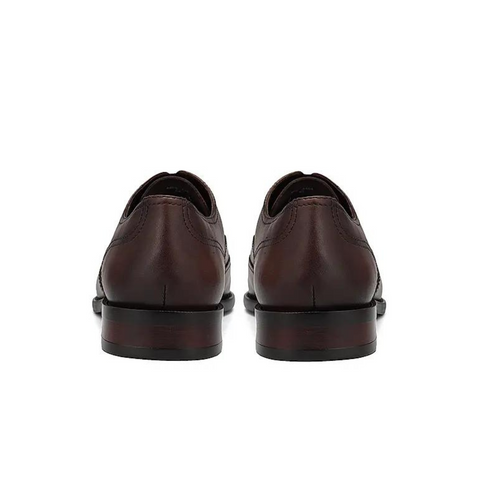 Coffee Leather Derby Shoes