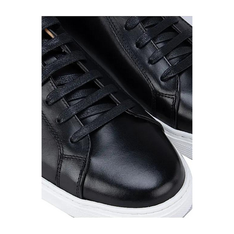 Black Leather Sneakers