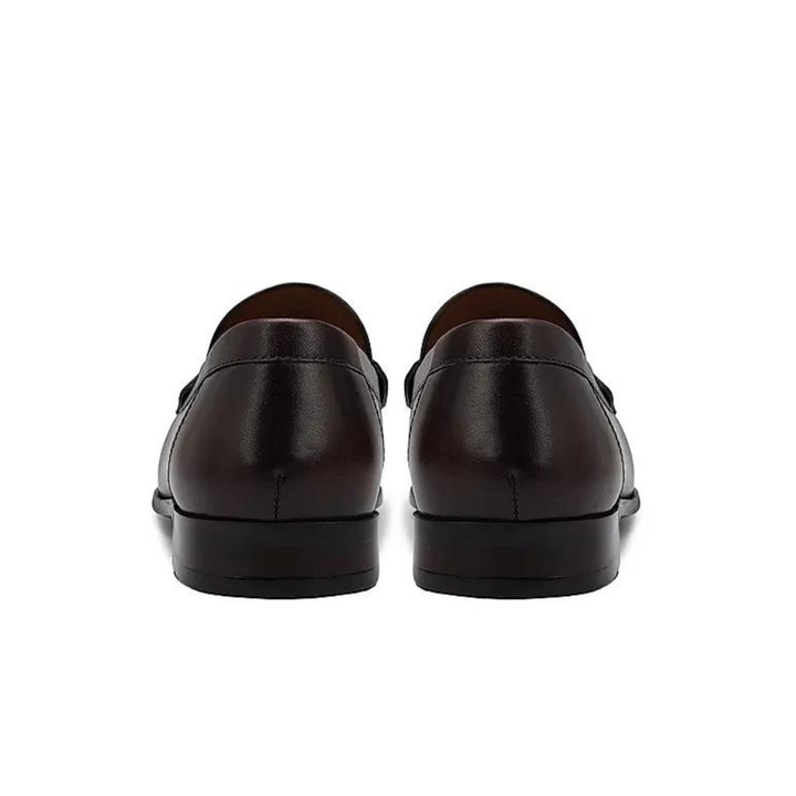 Coffee Croco Textured Loafers