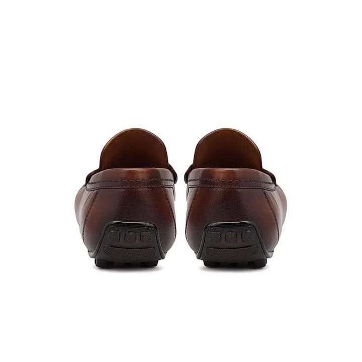 Tan Plain Leather Moccasins