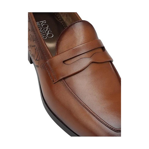 Tan Signato Leather Loafers