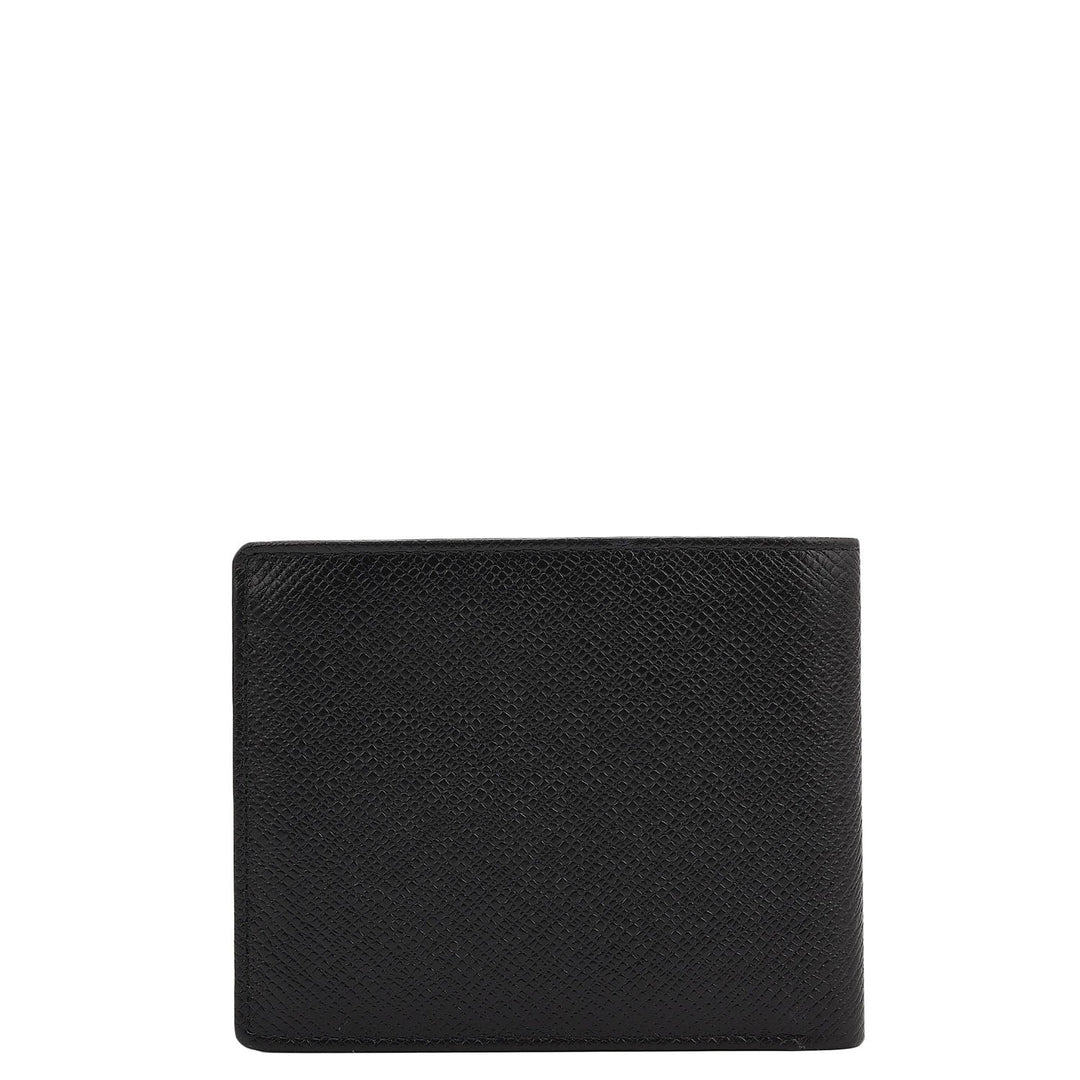 Black Bifold Leather Mens Wallet