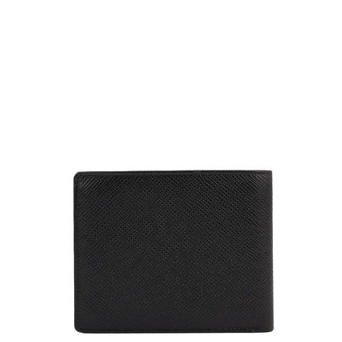 Black Bifold Leather Mens Wallet