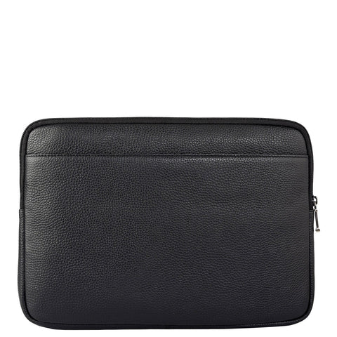 Wax Leather Laptop Sleeve - Black