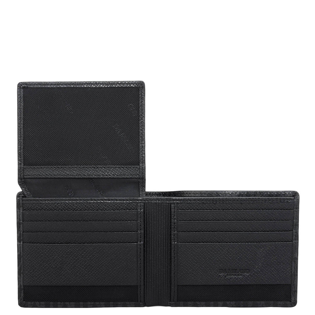 Black Bifold Leather Mens Wallet