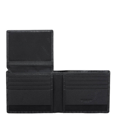 Black Bifold Leather Mens Wallet